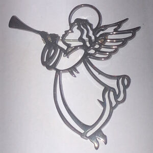 Pyramid Brand Sterling Silver Trumpeting Angel Pin
